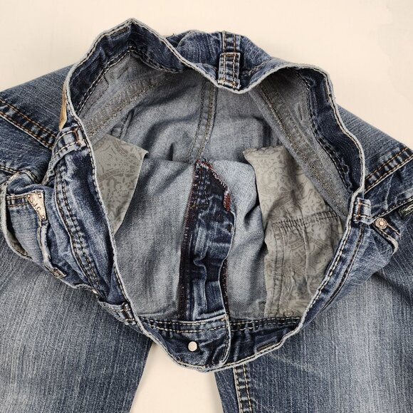 Silver Jeans Mens 34x30 Blue Zac Straight Leg Denim Altered Hem - Picture 5 of 11